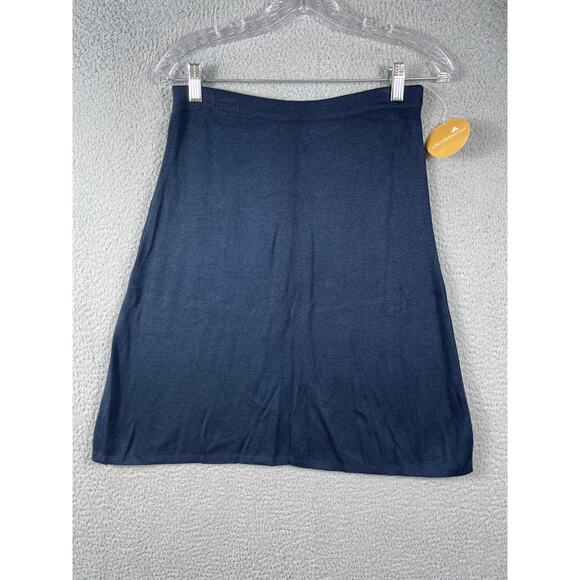 Liz Claiborne Womens Knit Blue Knee Length Skirt Size M NWT - Picture 1 of 7